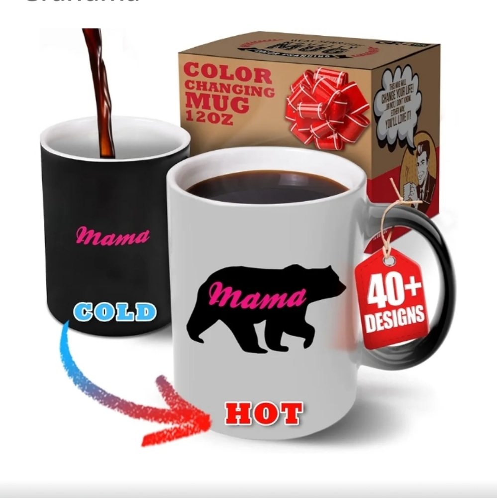 HEAT SENSITIVE COLOR CHANGING MUG MAMA BEAR